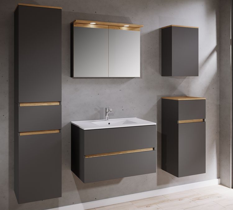 Produktbild: 2 tlg. Badm&ouml;bel-Set mit Waschbecken Cosila-I 81 cm