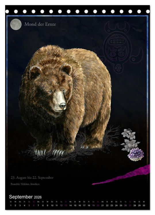 Produktbild: Medizinrad - die indianischen Monde im Jahreskreis (Tischkalender 2026 DIN A5 hoch), CALVENDO Monatskalender