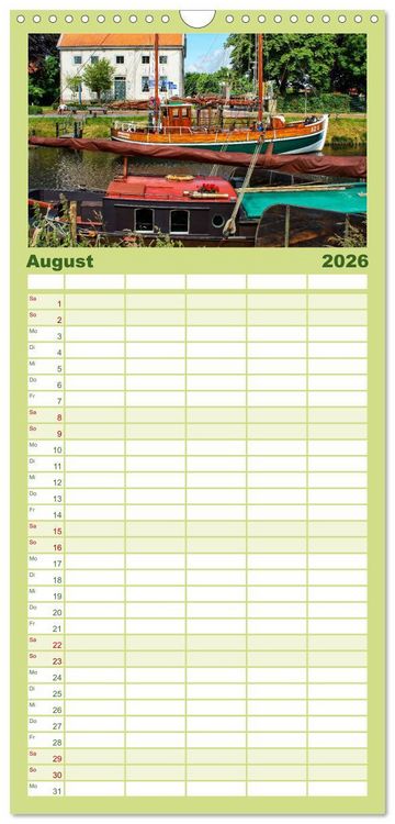 Produktbild: Familienplaner 2026 - Reise an die Nordsee - Carolinensiel mit 5 Spalten (Wandkalender, 21 x 45 cm) CALVENDO