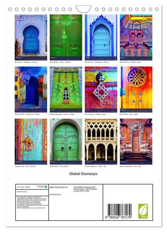 Produktbild: Global Doorways (Wall Calendar 2027 DIN A4 portrait), CALVENDO 12 Month Wall Calendar