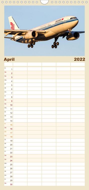 Produktbild: Familienplaner Sch&ouml;nheit der Flugzeuge (Wandkalender 2022 , 21 cm x 45 cm, hoch)