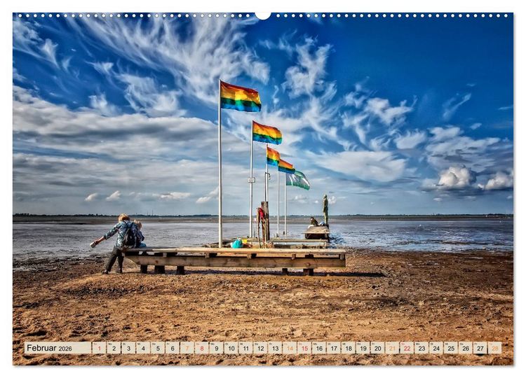 Produktbild: Friesland - Nordseebad Dangast (Wandkalender 2026 DIN A2 quer), CALVENDO Monatskalender