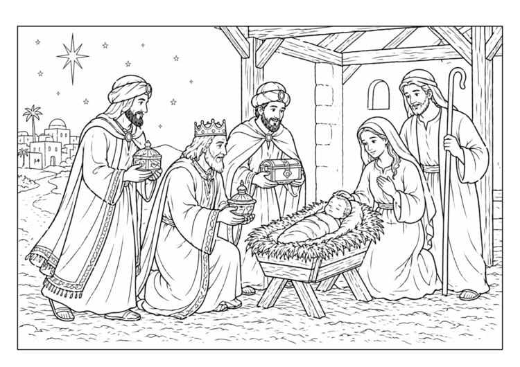 Produktbild: Bibel Malbuch f&uuml;r Kinder ab 8 Jahren und Erwachsene mit 74 wundersch&ouml;nen Ausmalmotiven aus dem Alten und Neuen Testament