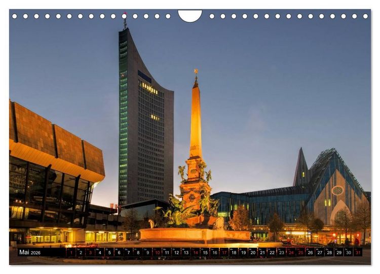 Produktbild: Reise durch Leipzig (Wandkalender 2026 DIN A4 quer), CALVENDO Monatskalender
