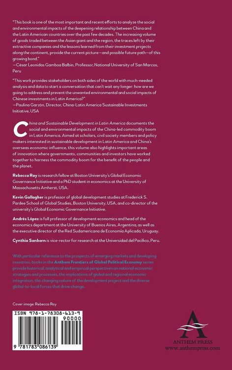 Produktbild: China and Sustainable Development in Latin America