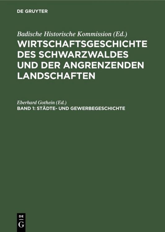 Produktbild: St&auml;dte- und Gewerbegeschichte