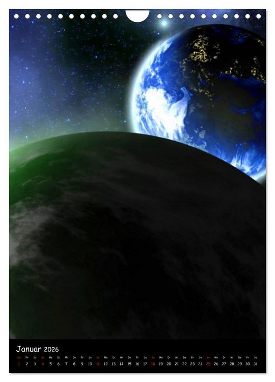 Produktbild: Die Welt der Planeten (Wandkalender 2026 DIN A4 hoch), CALVENDO Monatskalender