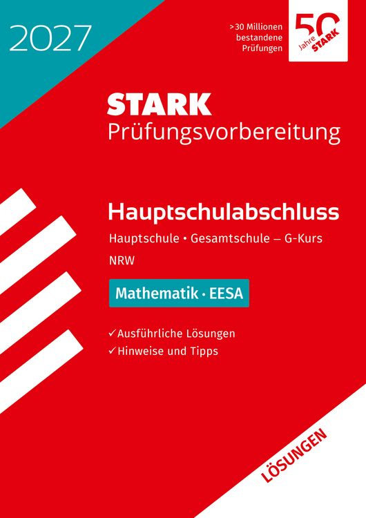 Produktbild: STARK L&ouml;sungen zu Mathematik - Hauptschulabschluss (EESA) 2027 NRW - Pr&uuml;fungsvorbereitung