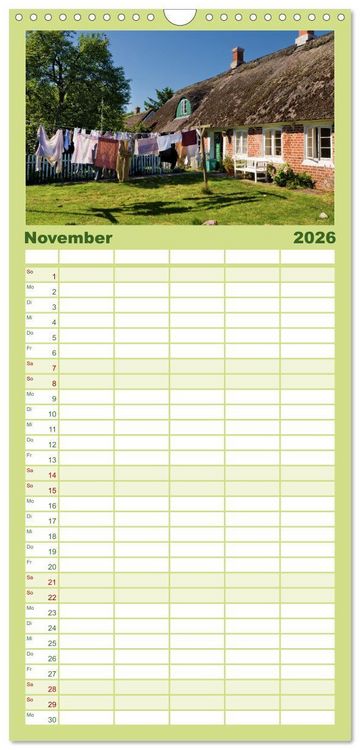Produktbild: Familienplaner 2026 - J&uuml;tland. Zwischen Ringk&oslash;bing und Ribe mit 5 Spalten (Wandkalender, 21 x 45 cm) CALVENDO