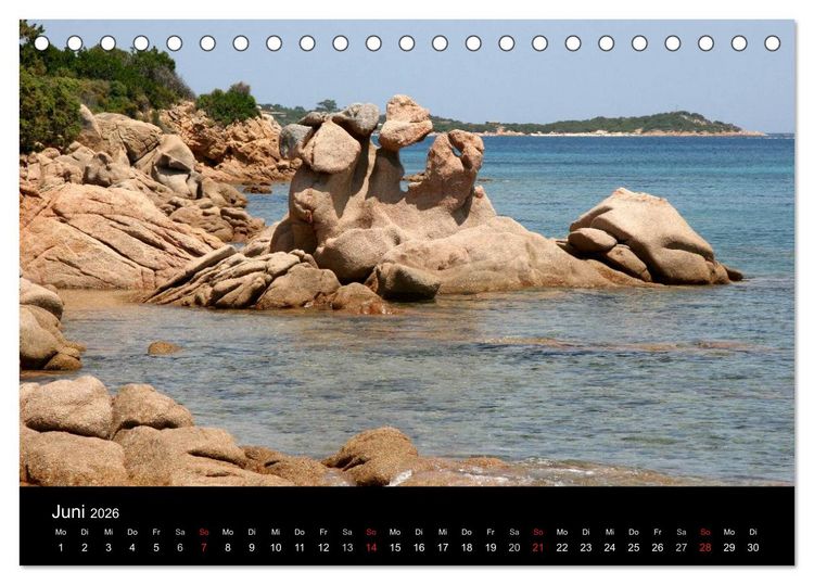 Produktbild: Sardinien 2026 (Tischkalender 2026 DIN A5 quer), CALVENDO Monatskalender