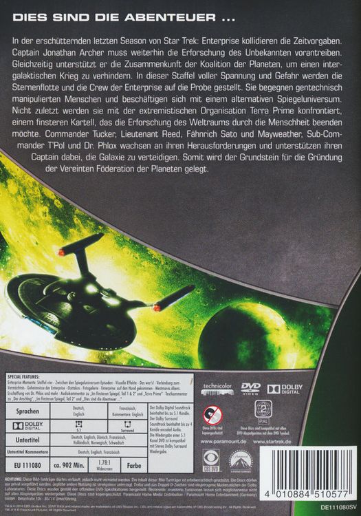 Produktbild: Star Trek - Enterprise/Season-Box 4 [6 DVDs]