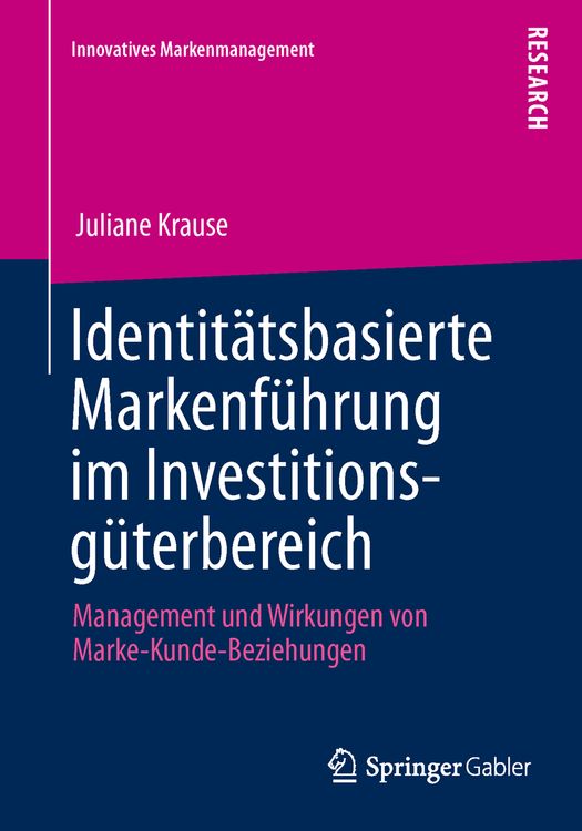Produktbild: Identit&auml;tsbasierte Markenf&uuml;hrung im Investitionsg&uuml;terbereich