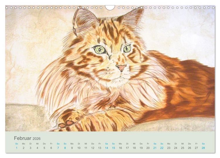 Produktbild: KATZEN PortraiTierART (Wandkalender 2026 DIN A3 quer), CALVENDO Monatskalender