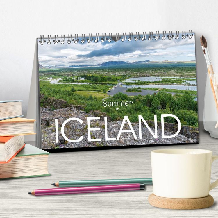 Produktbild: Summer in Iceland (Desk Calendar 2026 DIN A5 landscape), CALVENDO 12 Month DeskCalendar