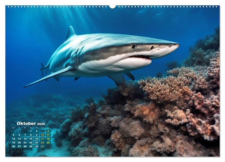 Produktbild: Tief unten im Meer Unterwasser Fantasy (hochwertiger Premium Wandkalender 2026 DIN A2 quer), Kunstdruck in Hochglanz