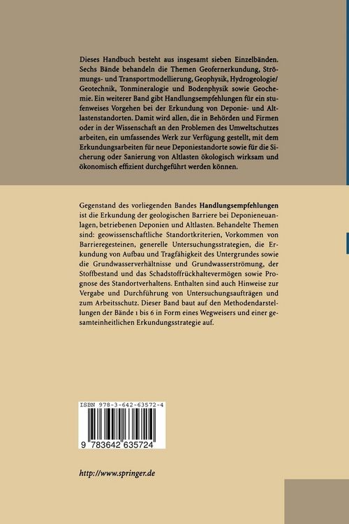 Produktbild: Handbuch zur Erkundung des Untergrundes von Deponien und Altlasten