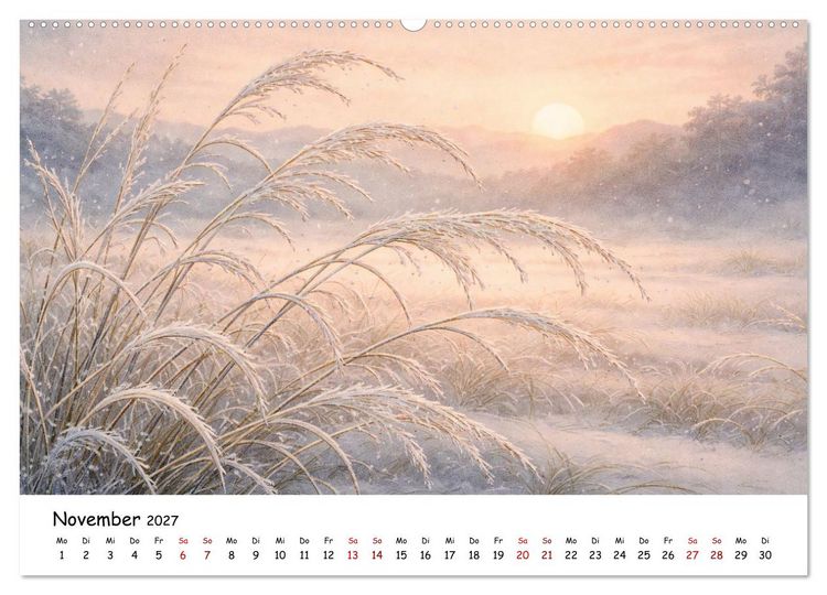 Produktbild: Jahreszeitenspiel (hochwertiger Premium Wandkalender 2027 DIN A2 quer), Kunstdruck in Hochglanz