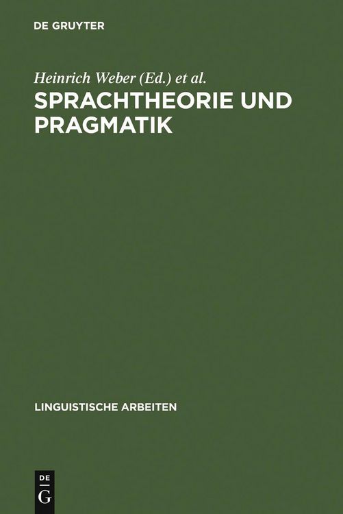 Produktbild: Sprachtheorie und Pragmatik