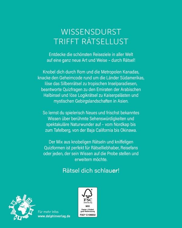 Produktbild: Reise um die Welt I Wissen in R&auml;tseln
