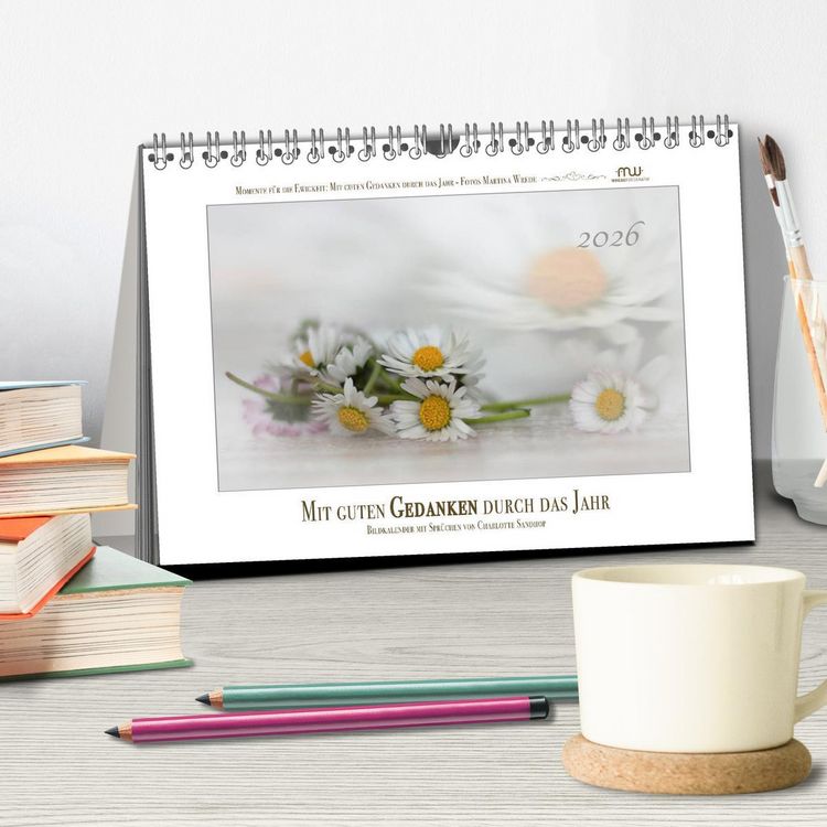 Produktbild: Mit guten Gedanken durch das Jahr (Tischkalender 2026 DIN A5 quer), CALVENDO Monatskalender