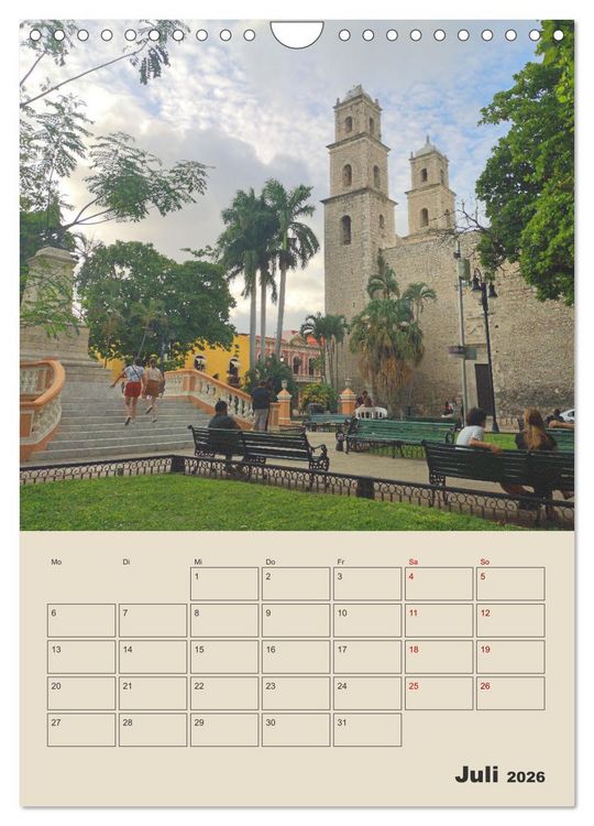 Produktbild: Mexiko Yucat&aacute;n Terminplaner (Wandkalender 2026 DIN A4 hoch), CALVENDO Monatskalender