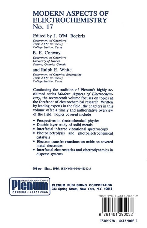 Produktbild: Modern Aspects of Electrochemistry