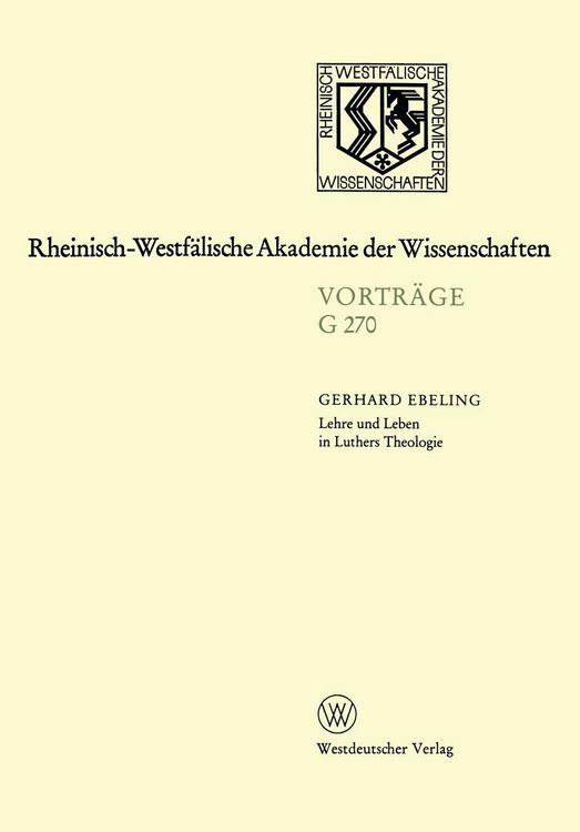 Produktbild: Lehre und Leben in Luthers Theologie