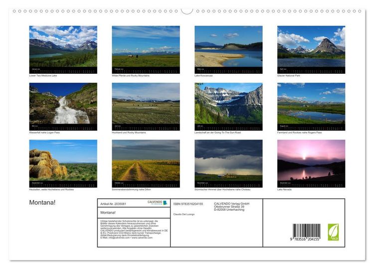 Produktbild: Montana! (hochwertiger Premium Wandkalender 2026 DIN A2 quer), Kunstdruck in Hochglanz