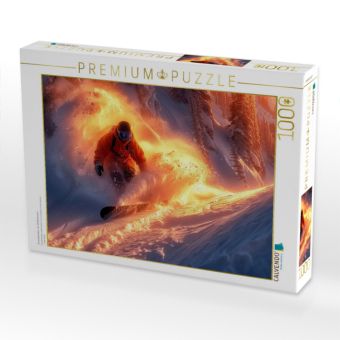 Produktbild: CALVENDO Puzzle Snowboarden, ein Wintertraum | 1000 Teile Lege-Gr&ouml;&szlig;e 64x48cm Foto-Puzzle f&uuml;r gl&uuml;ckliche Stunden
