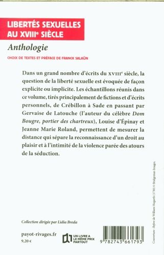 Produktbild: Libert&eacute;s sexuelles au XVIIIe si&egrave;cle : anthologie