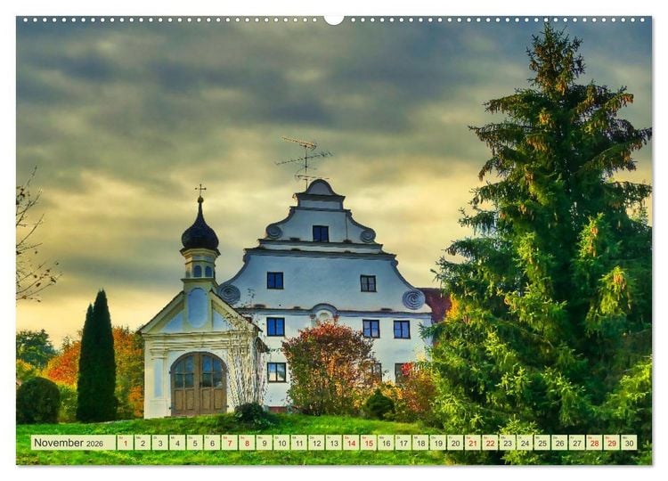 Produktbild: Die Stauden, Kirchen und Kapellen im Naturpark Augsburg westliche W&auml;lder (hochwertiger Premium Wandkalender 2026 DIN A2 quer), Kunstdruck in Hochglanz