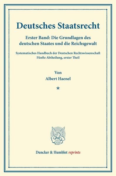 Produktbild: Deutsches Staatsrecht.