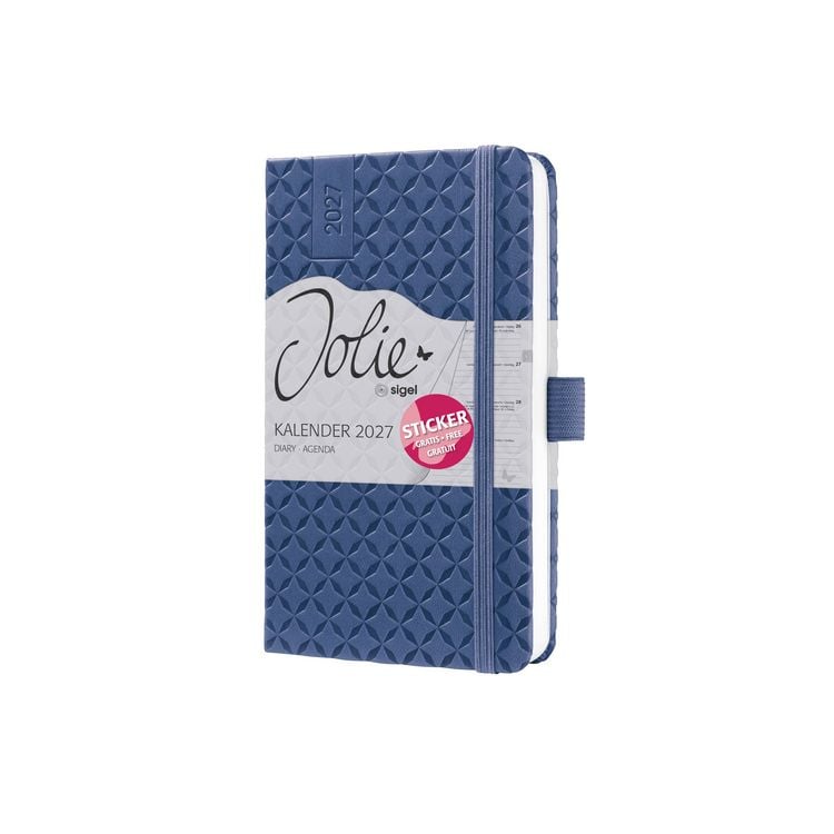 Produktbild: SIGEL 7J100 Wochenkalender Jolie 2027, ca. A6, Indigo Blue, Hardcover