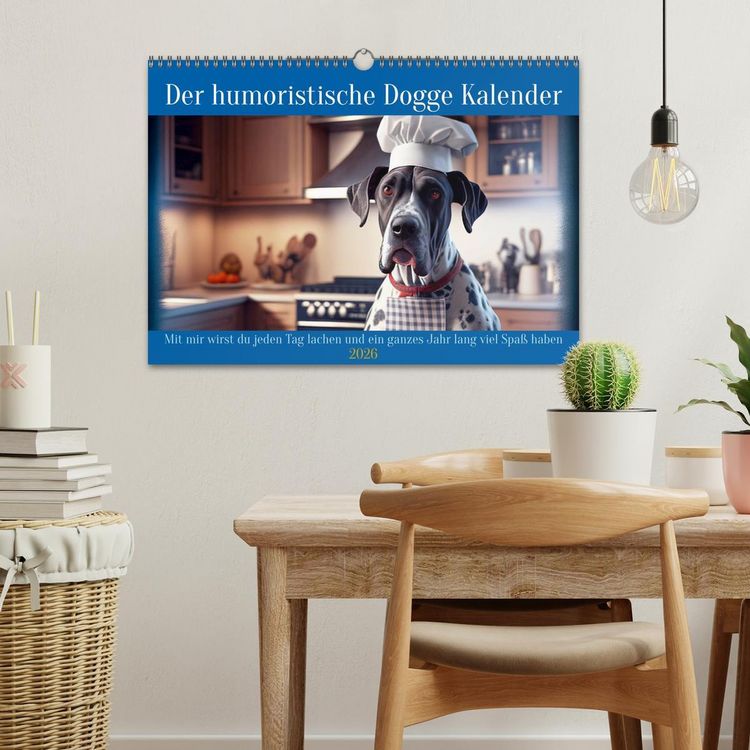 Produktbild: Der humoristische Dogge Kalender (Wandkalender 2026 DIN A3 quer), CALVENDO Monatskalender