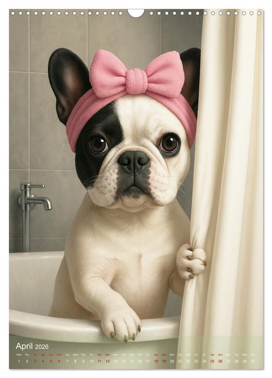 Produktbild: Funny Bathroom Moments &ndash; Animals with Style and Bubbles (Wall Calendar 2026 DIN A3 portrait), CALVENDO 12 Month Wall Calendar