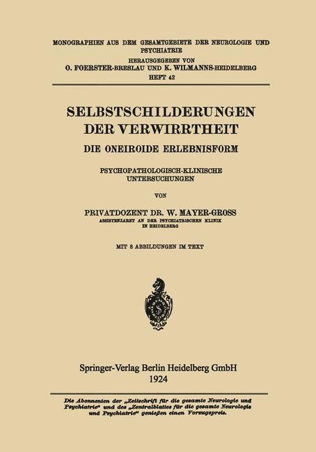 Produktbild: Selbstschilderungen der Verwirrtheit