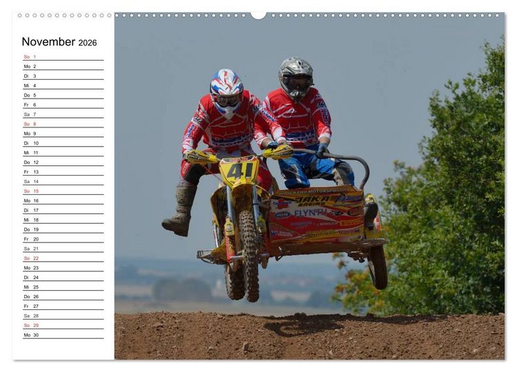 Produktbild: Motocross - Terminplaner (hochwertiger Premium Wandkalender 2026 DIN A2 quer), Kunstdruck in Hochglanz