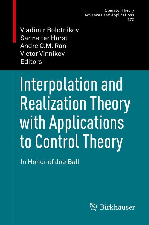 Produktbild: Interpolation and Realization Theory with Applications to Control Theory