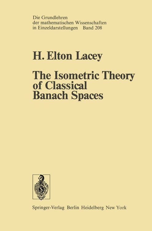 Produktbild: The Isometric Theory of Classical Banach Spaces