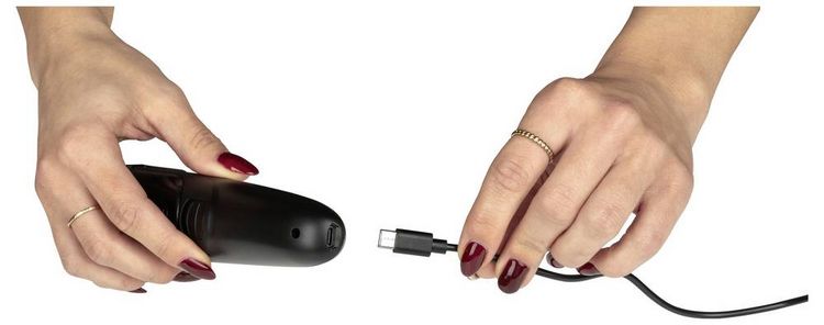 Produktbild: Clatronic HSM/R 3827 chrom-schwarz USB-C Bartschneider Schwarz/Silber