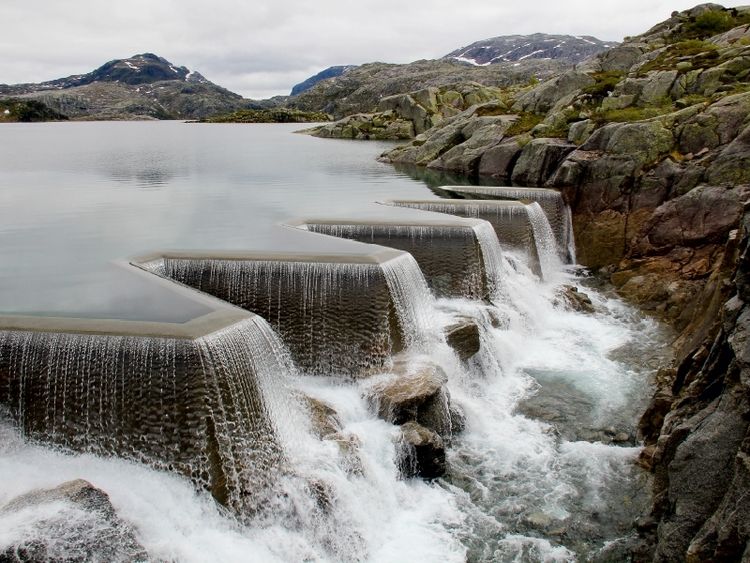 Produktbild: CALVENDO Puzzle Staudamm in Norwegen | 1000 Teile Lege-Gr&ouml;&szlig;e 64x48cm Foto-Puzzle f&uuml;r gl&uuml;ckliche Stunden