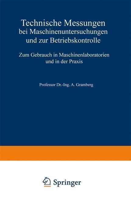 Produktbild: Technische Messungen bei Maschinenuntersuchungen und zur Betriebskontrolle