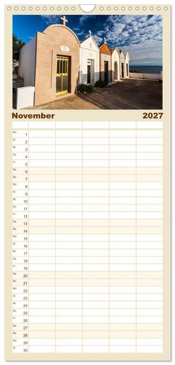 Produktbild: Familienplaner 2027 - Bonifacio. Korsika mit 5 Spalten (Wandkalender, 21 x 45 cm) CALVENDO