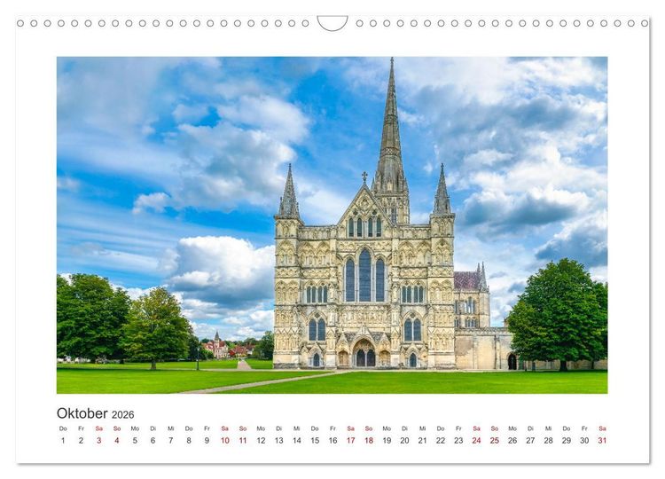 Produktbild: S&uuml;dengland - Impressionen aus dem S&uuml;dwesten von England (Wandkalender 2026 DIN A3 quer), CALVENDO Monatskalender