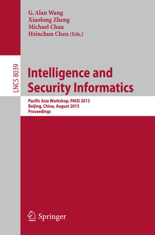Produktbild: Intelligence and Security Informatics