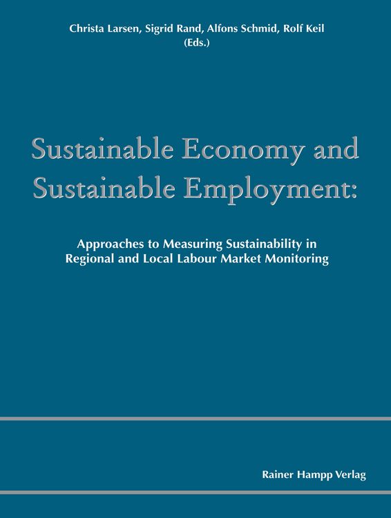 Produktbild: Sustainable Economy and Sustainable Employment