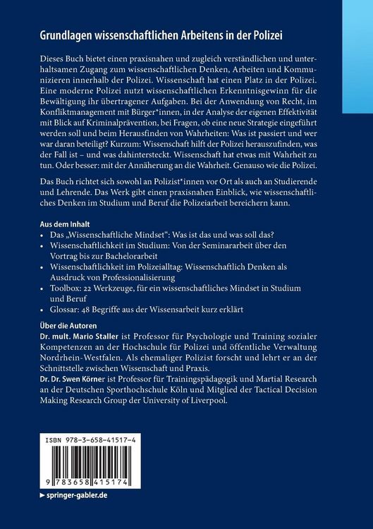 Produktbild: Grundlagen wissenschaftlichen Arbeitens in der Polizei