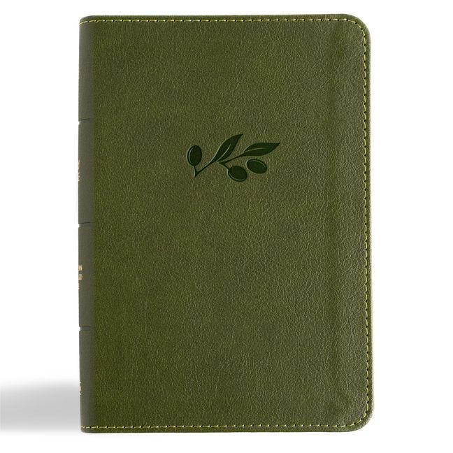 Produktbild: CSB Large Print Compact Reference Bible, Digital Study Edition, Olive Leathertouch