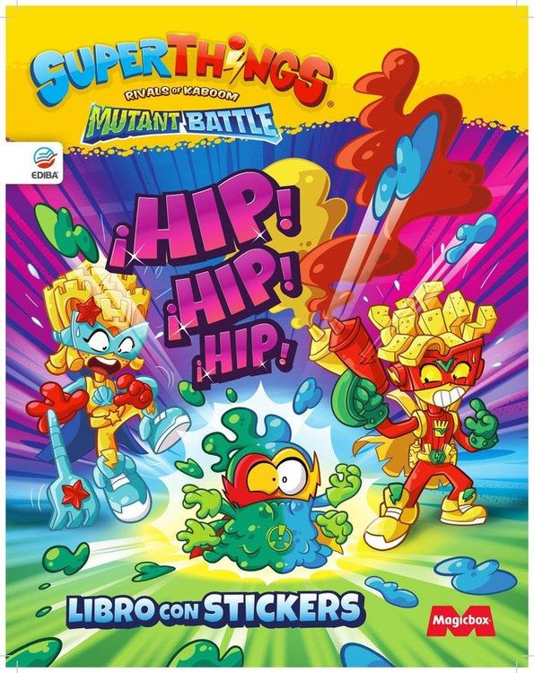 Produktbild: Libro de Stickers Superthings Mutant Battle - Espa&ntilde;a: Hip, hip, hip