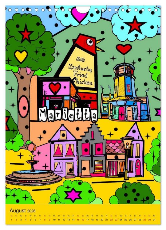 Produktbild: United States Pop Art von Nico Bielow (Wandkalender 2026 DIN A4 hoch), CALVENDO Monatskalender